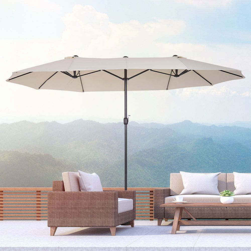 4.6m Double-Sided Patio Parasol Sun Umbrella V067942473