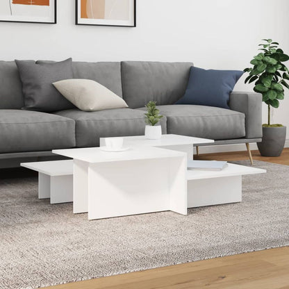 vidaXL Coffee Tables 2 pcs White Engineered Wood S0671016903