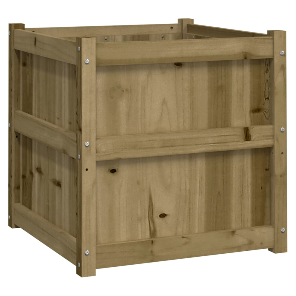 vidaXL Garden Planter 60x60x60 cm Impregnated Wood Pine S0671384883