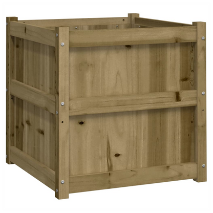 vidaXL Garden Planter 60x60x60 cm Impregnated Wood Pine S0671384883