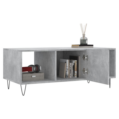 vidaXL Coffee Table Concrete Grey 102x50x40 cm Engineered Wood S0671256899