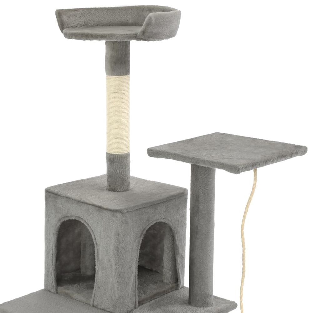 vidaXL Cat Tree with Sisal Scratching Posts 120 cm Grey S069789414