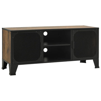 vidaXL TV Cabinet Rustic Brown 105x36x47 cm Metal and MDF S035877139