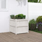 vidaXL Garden Planter White 60x60x60 cm Solid Wood Pine S0671384856