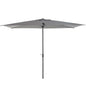 2.58m Aluminium Garden Parasol Sun Umbrella Angled Canopy Grey S0671149270