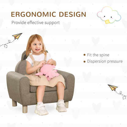 Kids Mini Sofa Toddler Chair Children Armchair for Bedroom Playroom Brown S0671347038