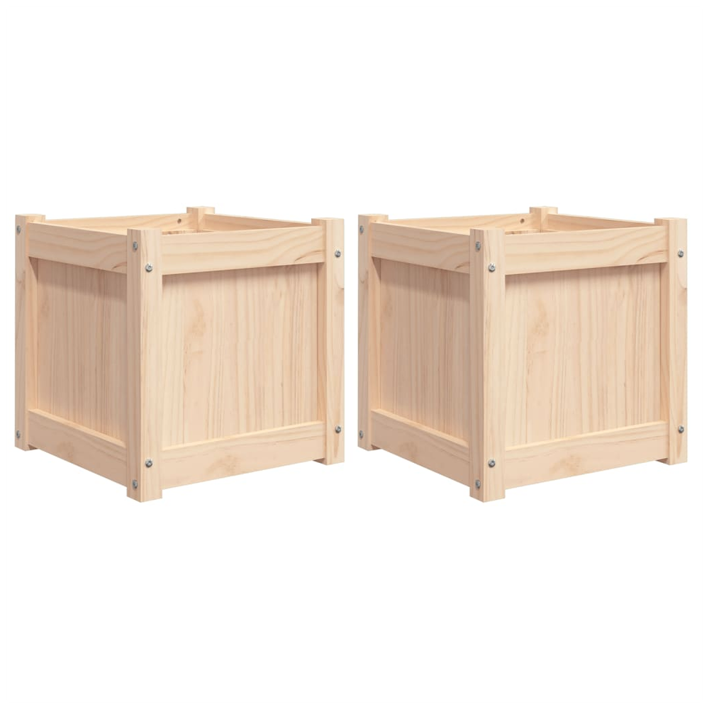 vidaXL Garden Planters 2 pcs Solid Wood Pine S0671384791