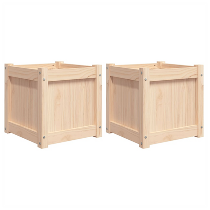 vidaXL Garden Planters 2 pcs Solid Wood Pine S0671384791