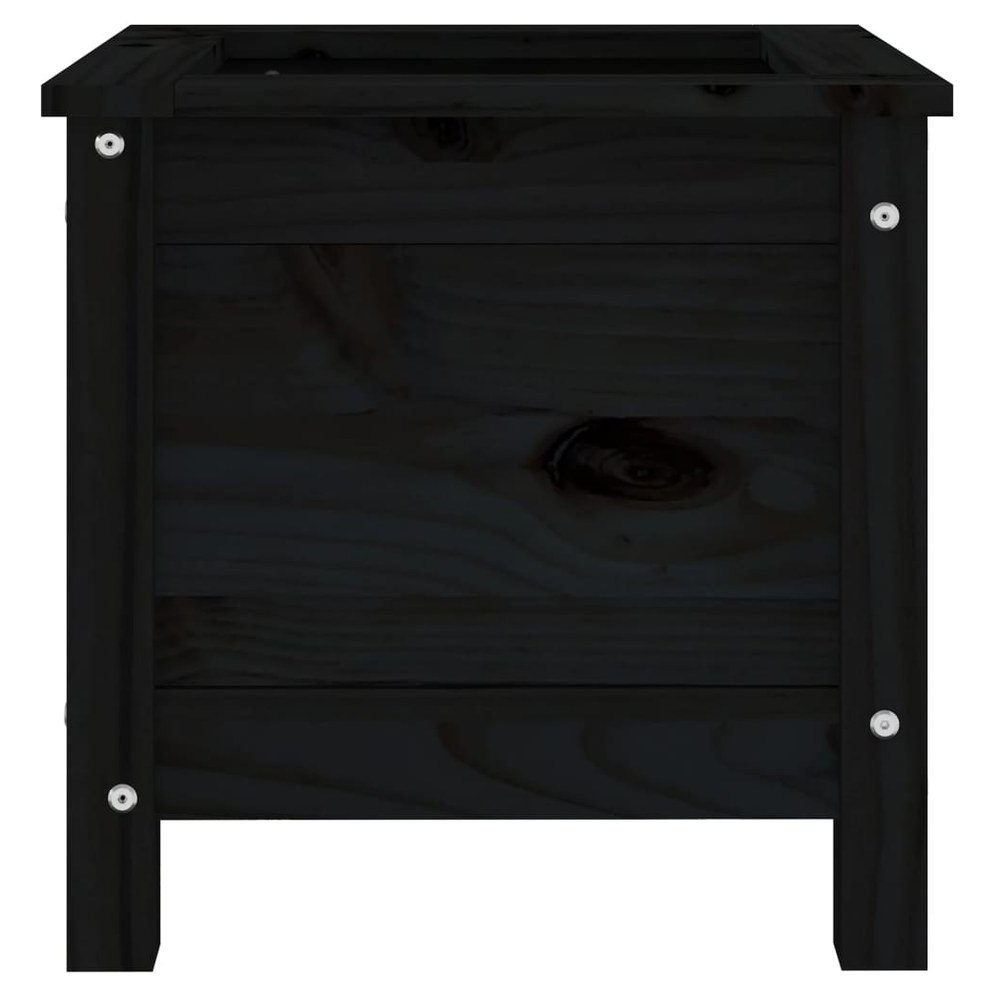 vidaXL Garden Planter Black 40x40x39 cm Solid Wood Pine S0671357712