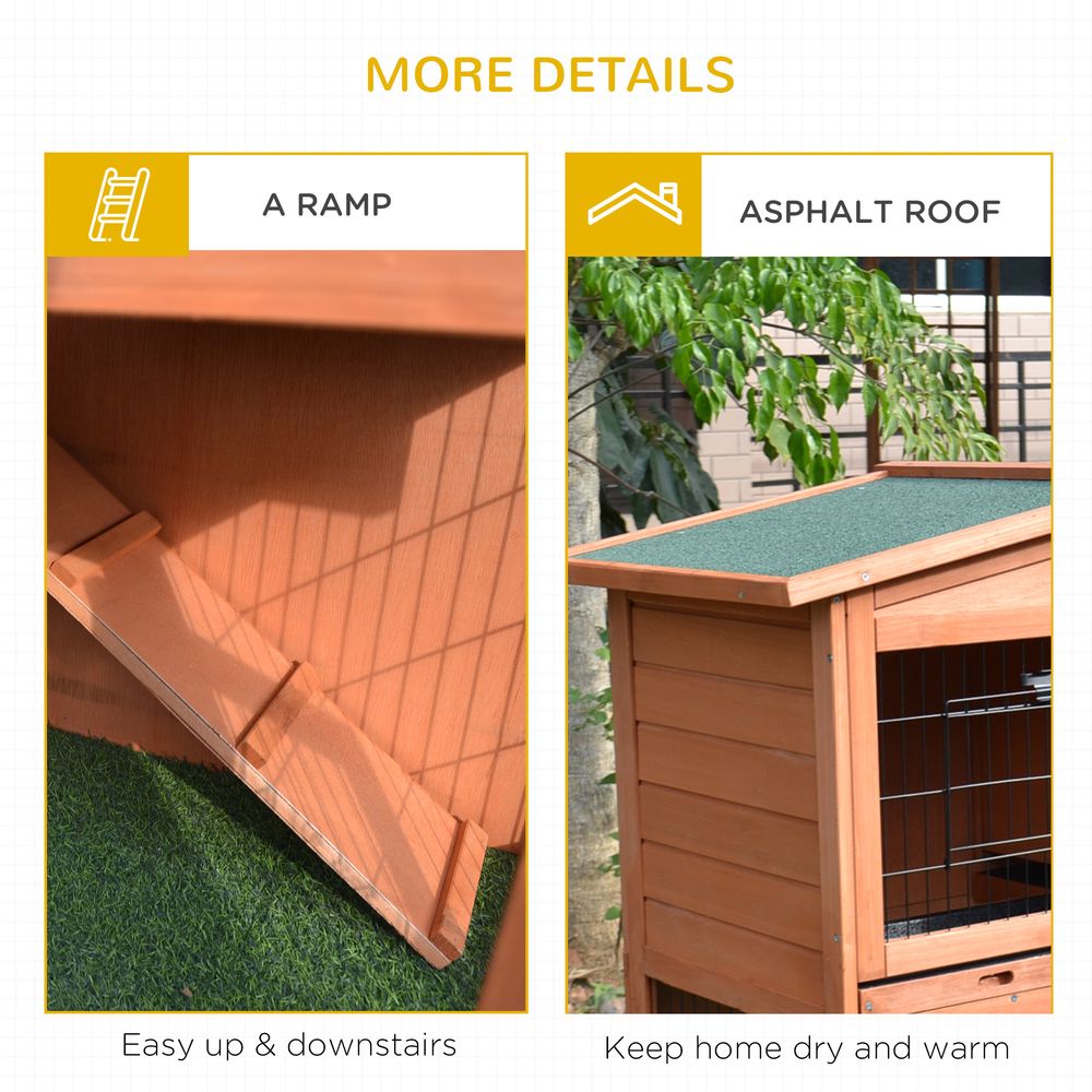 A-Frame Wood Wooden Rabbit Hutch Small Animal House Pet Cage Chicken Coop S0671071128