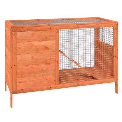 vidaXL Rabbit Hutch Brown 103x44x69.5 cm Solid Wood Pine S0671251853