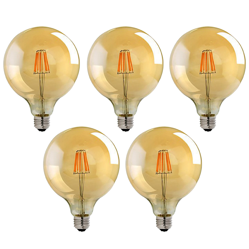 5 Pack E27 LED Edison Dimmable Vintage Amber Glass Warm white 2700K Light Bulbs S0671114237