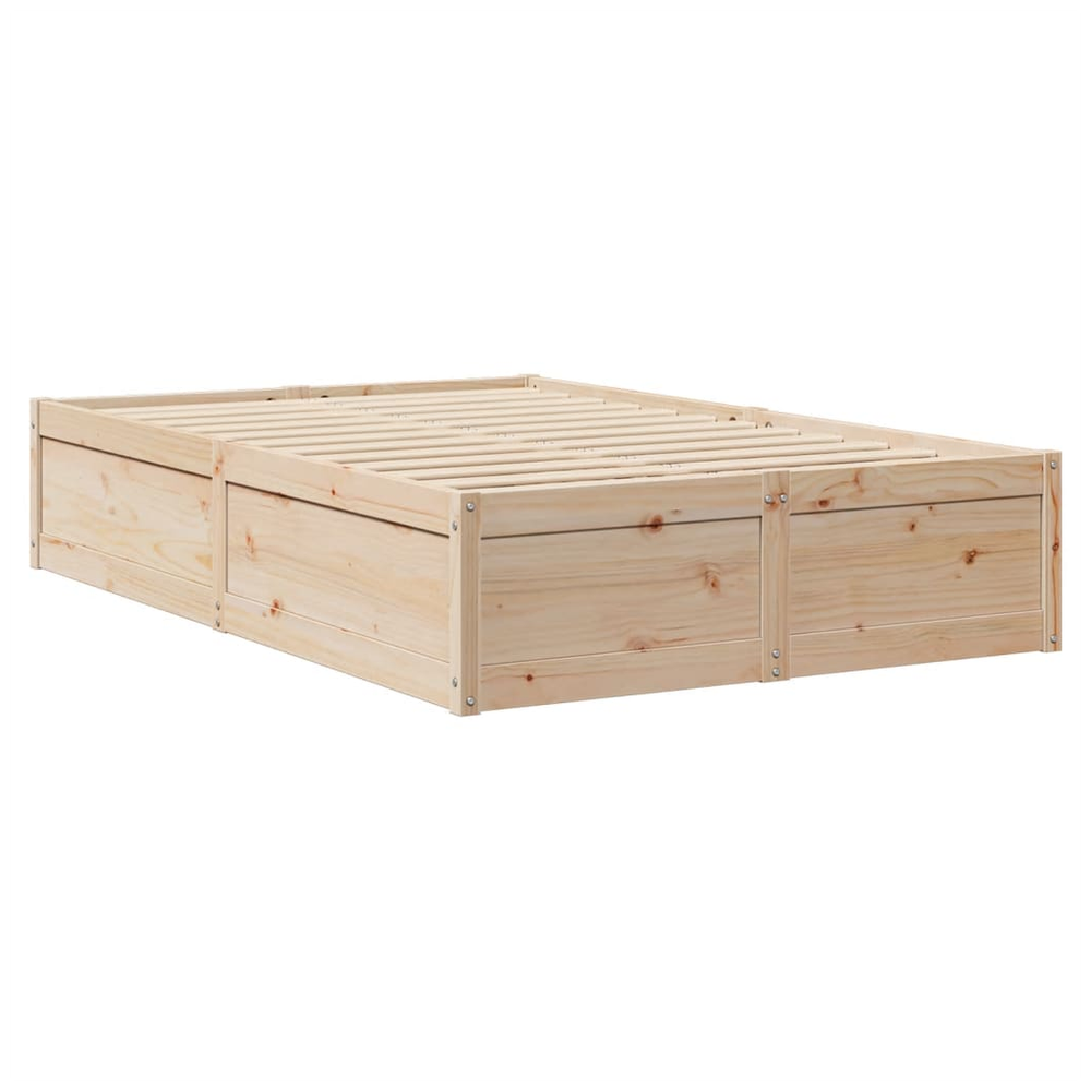 vidaXL Bed with Mattress 120x200 cm Solid Wood Pine S0671489391