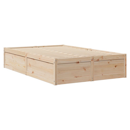 vidaXL Bed with Mattress 120x200 cm Solid Wood Pine S0671489391