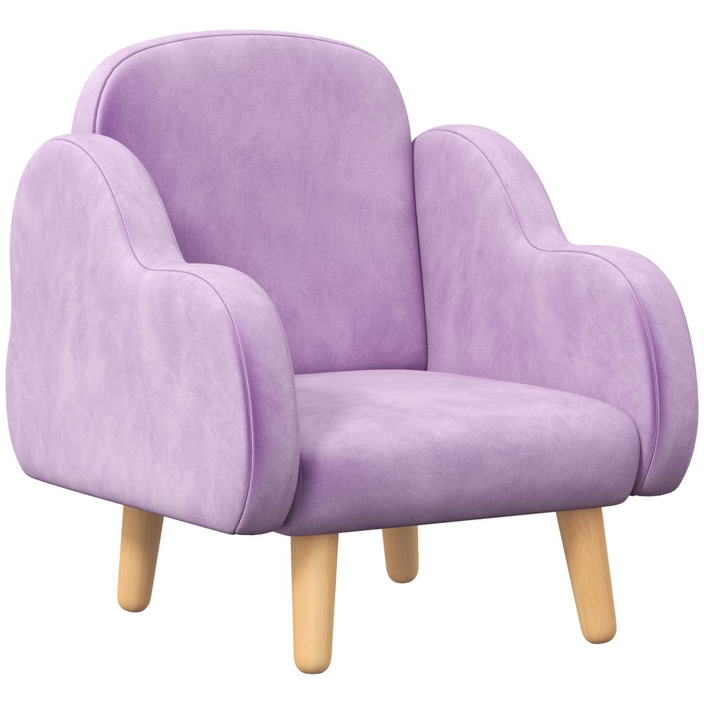 Cloud-Shaped Toddler Armchair, Kids Mini Chair for Playroom, Bedroom - Purple S0671347142