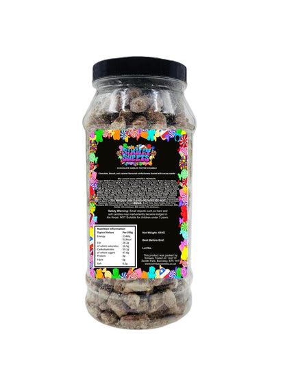 Toffee Crumble Flavour Choc Nibbles Retro Sweets Gift Jar