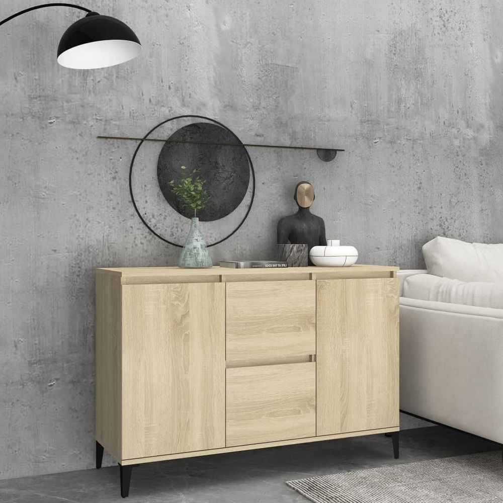 Sideboard Smoked Oak 104x35x70 cm Engineered Wood V0671190709