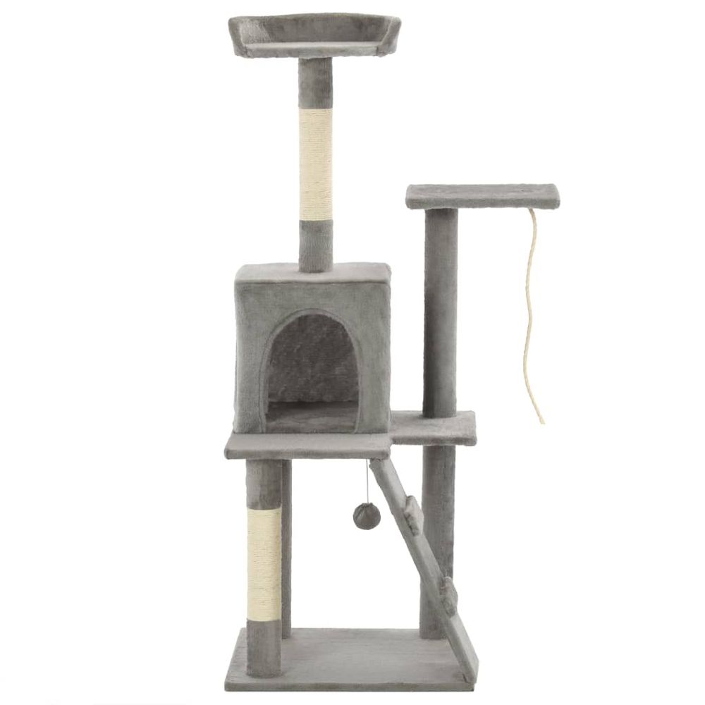 vidaXL Cat Tree with Sisal Scratching Posts 120 cm Grey S069789414