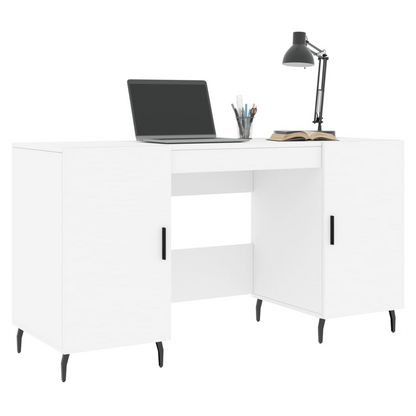 vidaXL Desk White 140x50x75 cm Engineered Wood S0671256724