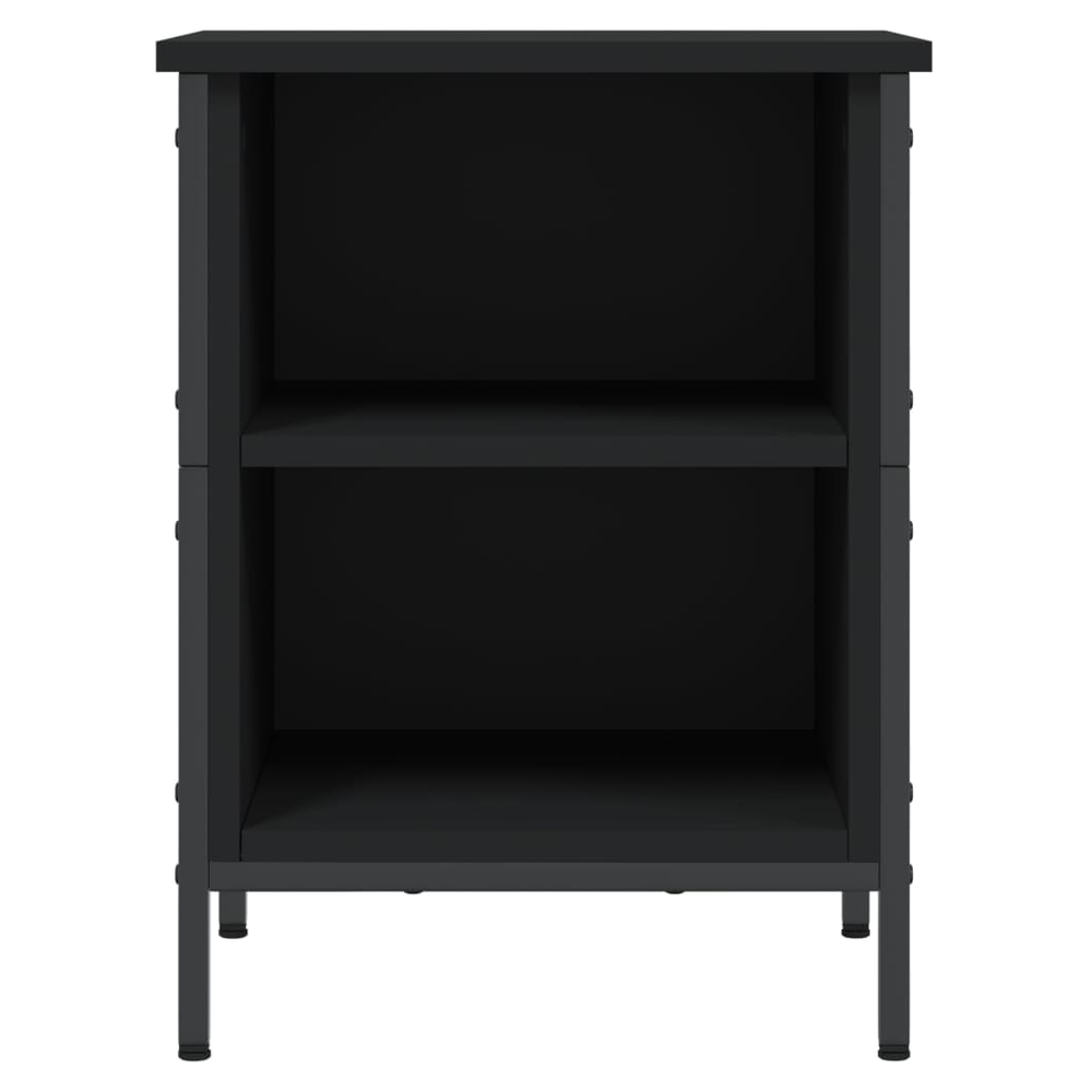 vidaXL Shoe Cabinet Black 38x35x50 cm Engineered Wood S0671260897