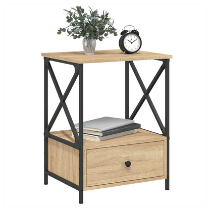 vidaXL Bedside Tables 2 pcs Sonoma Oak 50x41x65 cm Engineered Wood S0671262889