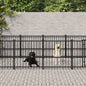 Outdoor Dog Kennel Steel 194 x 193.5 x 100 cm to 976 x 198 x 128 cm V0671110491