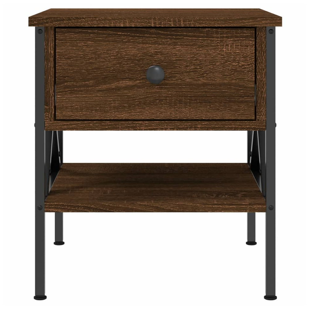 vidaXL Bedside Table Brown Oak 40x42x45 cm Engineered Wood S0671260245