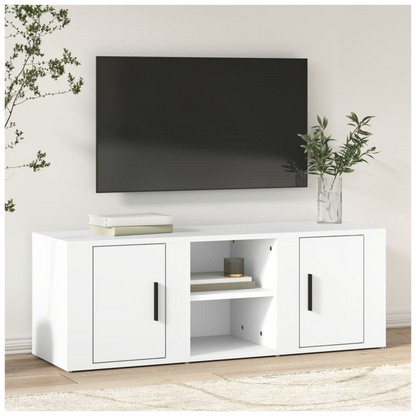 vidaXL TV Cabinet White 100x31.5x35 cm Engineered Wood V0671394828