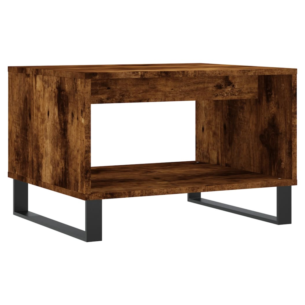 vidaXL Coffee Table Smoked Oak 60x50x40 cm Engineered Wood S0671257004