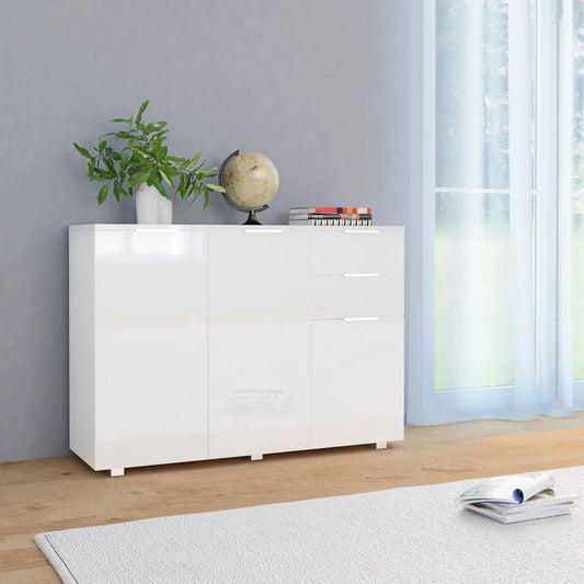 Sideboard High Gloss White 107x35x76 cm S069795381