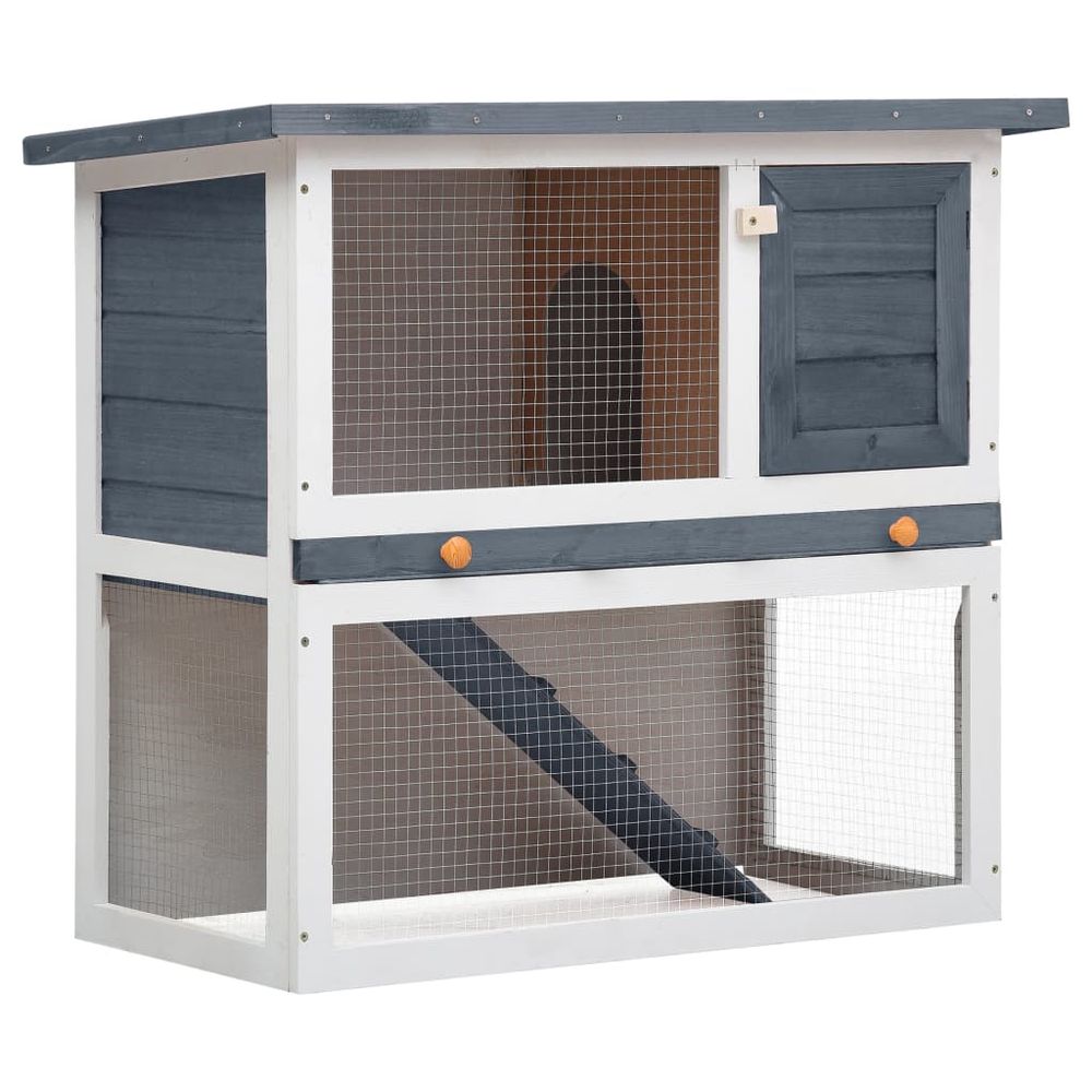 vidaXL Outdoor Rabbit Hutch Small Animal House Pet Cage 1 Door Wood V069820808