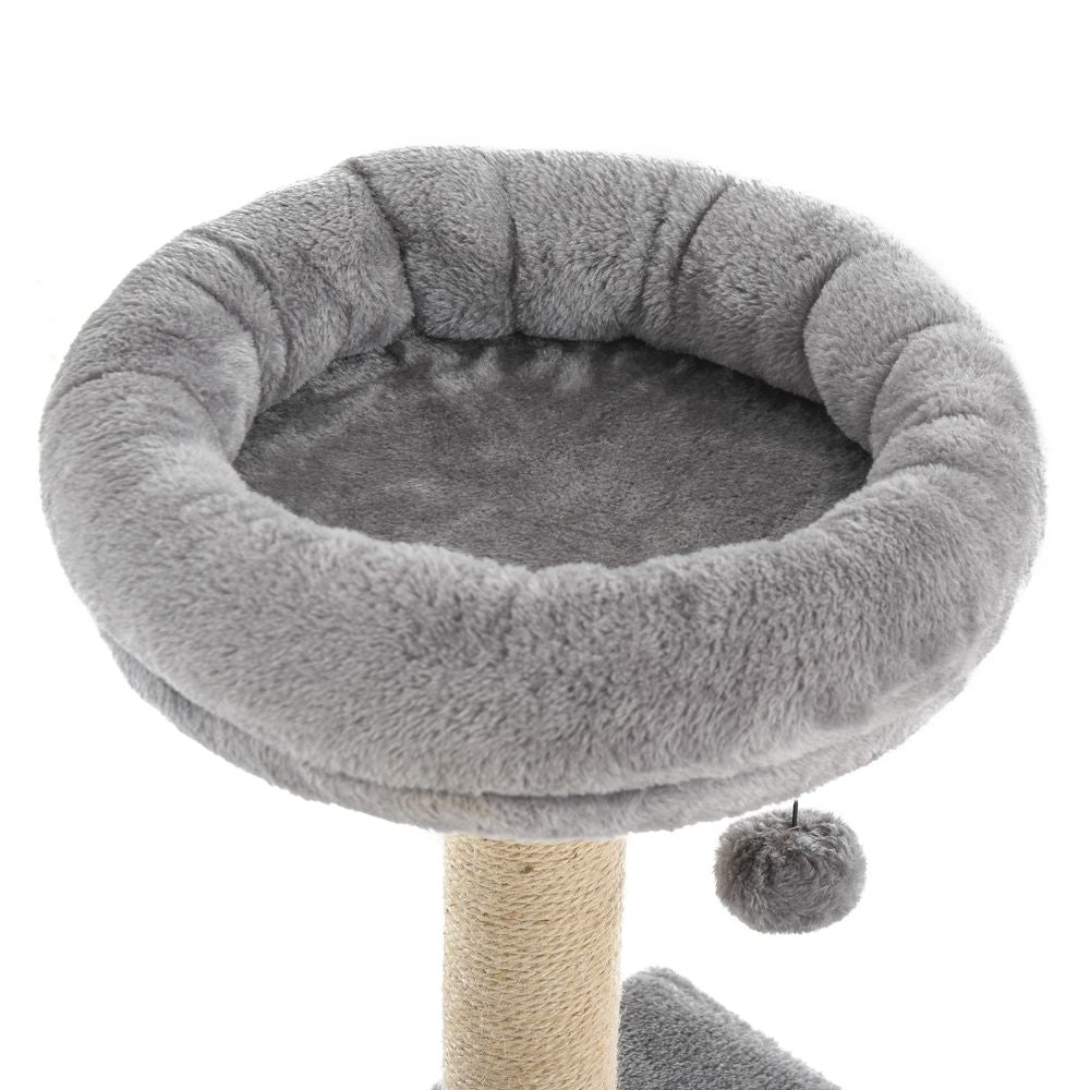 Cat Tree w/ Sisal-Covered Scratching Posts Condo Grey 60L X 33.5W X 96H cm S0671071015