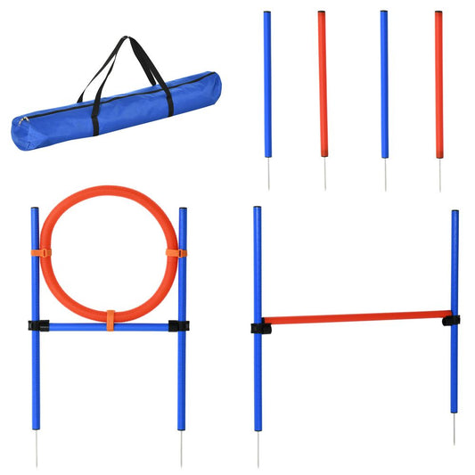 Pet Agility Set Training Play Kit Dog Jump Hoop Poles Tunnel Obedience Equipment S0671071145