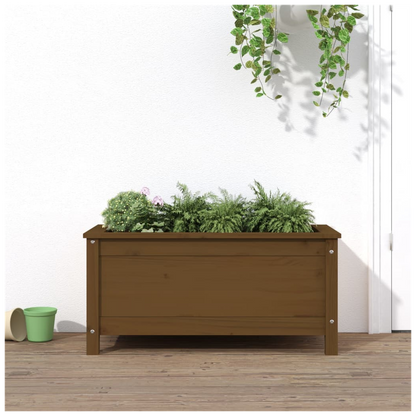 Garden Planter Honey Brown 82.5x40x39 cm Solid Wood Pine S0671358063