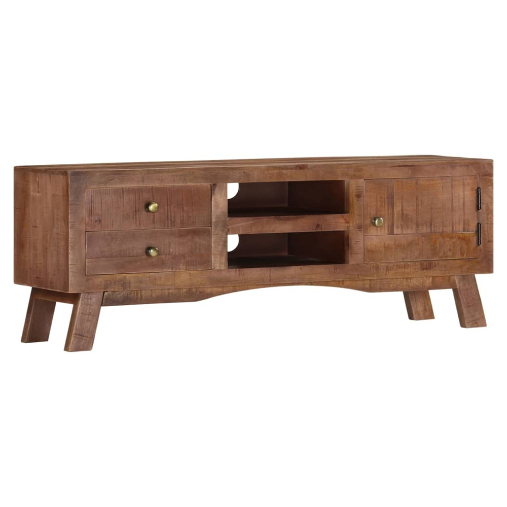 TV Cabinet 110x30x40 cm Rough Mango Wood S0671177255