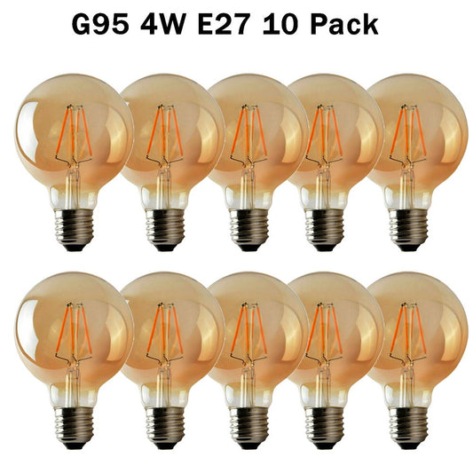 10Pack E27 LED Edison Dimmable Vintage Amber Glass Warm white 2700K Light Bulbs S0671114241