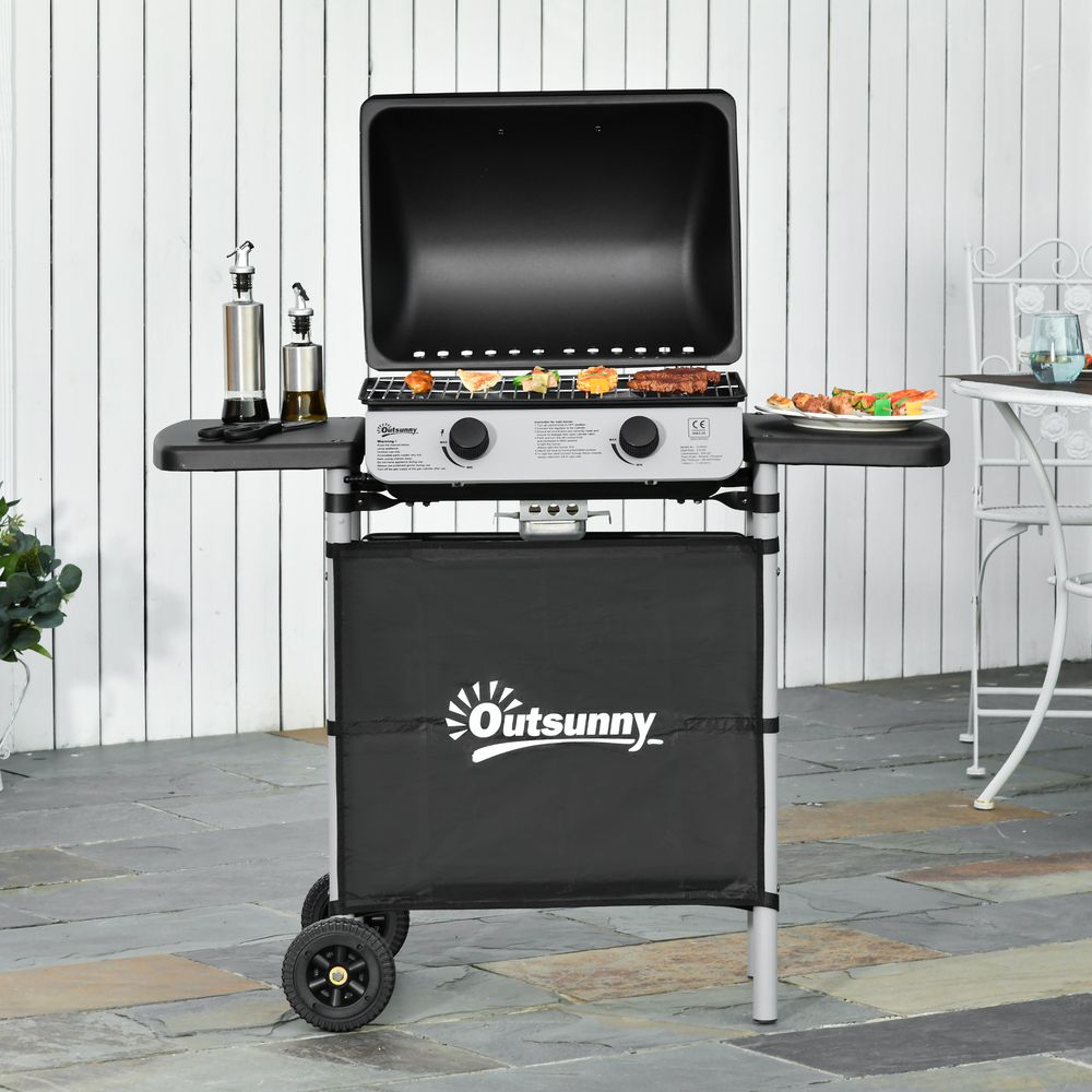 2 Burner Gas Barbecue Grill Propane Gas BBQ 5.6 kW S0671072004