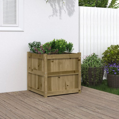 vidaXL Garden Planter 60x60x60 cm Impregnated Wood Pine S0671384883