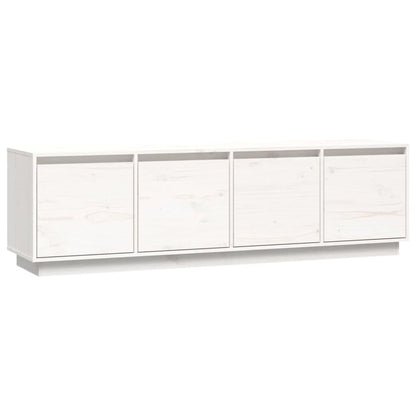 vidaXL TV Cabinet White 156x37x45 cm Solid Wood Pine V0671394643