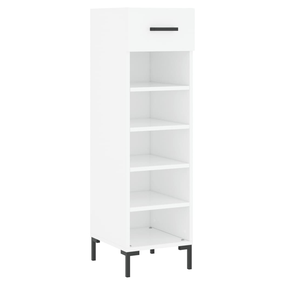 vidaXL Shoe Cabinet White 30x35x105 cm Engineered Wood S0671257441