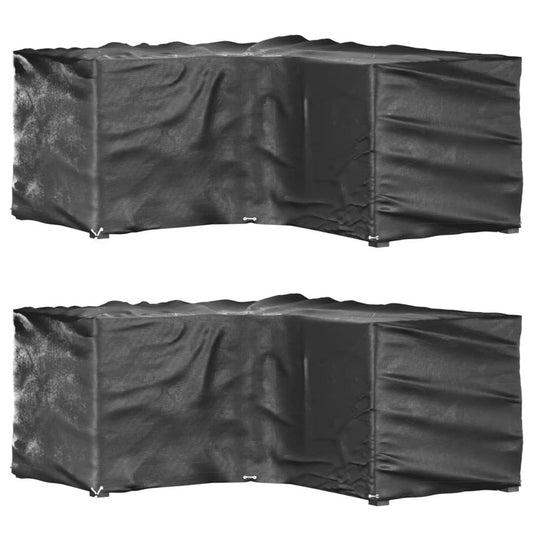 vidaXL Garden Furniture Cover L-Shaped 12 Eyelets 250x90x90 cm V0671191190