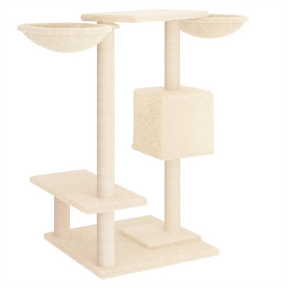 vidaXL Cat Tree with Scratching Posts Cream 82 cm S0671262052