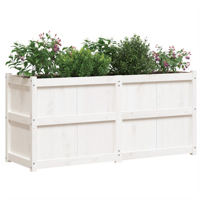 vidaXL Garden Planter White 150x50x70 cm Solid Wood Pine S0671381162