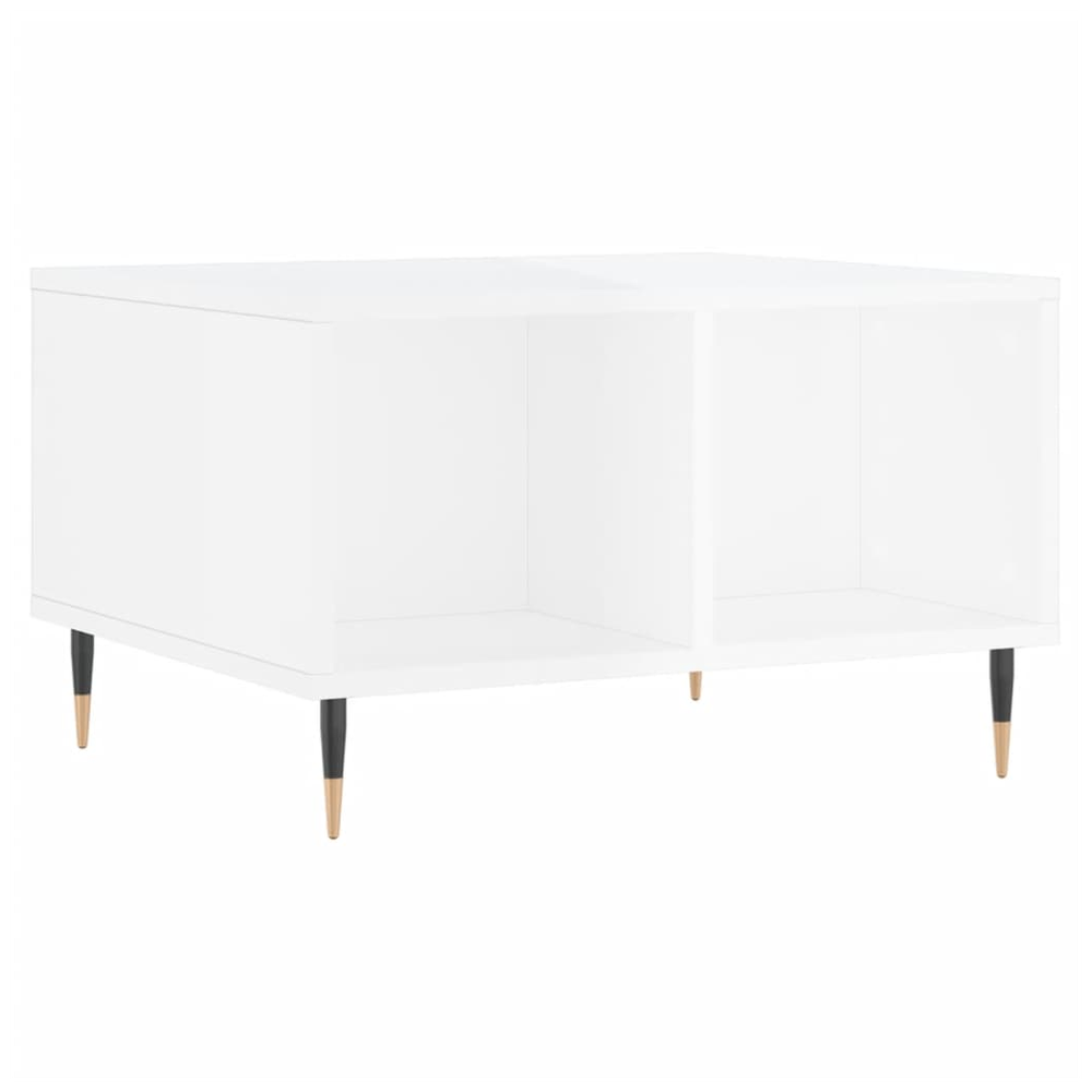 vidaXL Coffee Table High Gloss White 60x50x36.5 cm Engineered Wood S0671358905