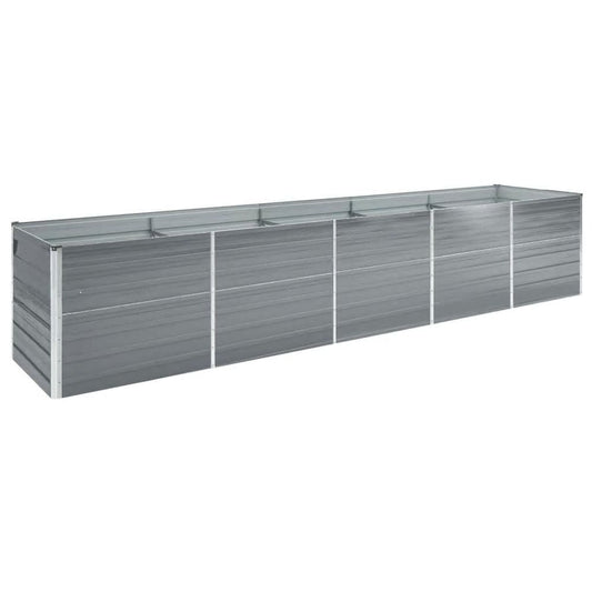 Raised Garden Bed 160x80x45 cm Galvanised Steel Grey V0671191675