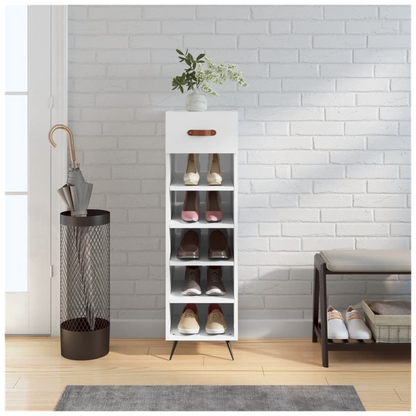 vidaXL Shoe Cabinet White 30x35x105 cm Engineered Wood S0671258641