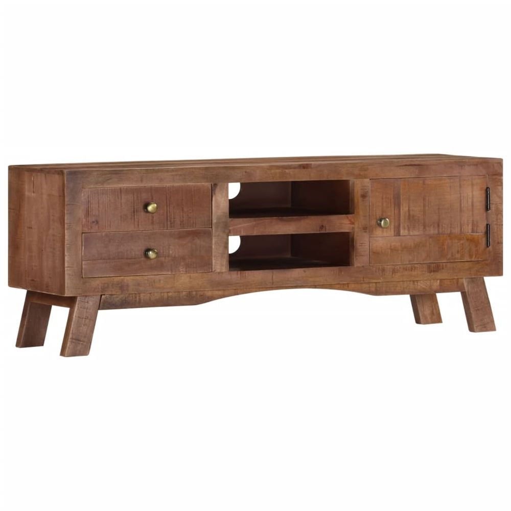 TV Cabinet 110x30x40 cm Rough Mango Wood S0671177255