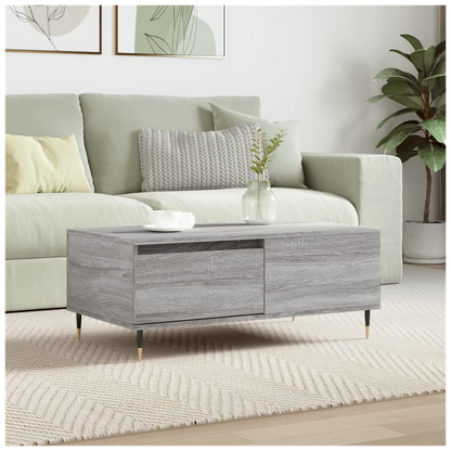 vidaXL Coffee Table Grey Sonoma 90x50x36.5 cm Engineered Wood S0671256875