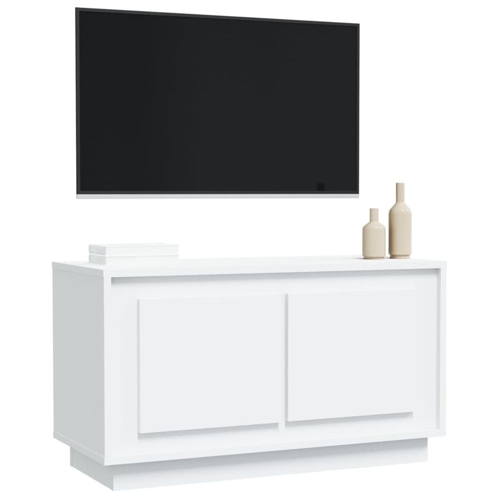 vidaXL TV Cabinet White 80x35x45 cm Engineered Wood S0671162258