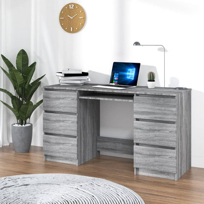 vidaXL Writing Desk High Gloss White 140x50x77 cm Engineered Wood V0671162761